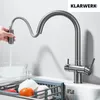 KLARWERK® Jana | ausziehbare 3-Wege Armatur Edelstahl Grau Produktbild-Vorschau 5