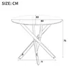 Table ronde de salle à manger, dimensions 80 x 80 x 75 cm, Voir les images du produit 5