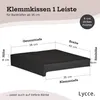 Klemmkissen Kunstleder Bankauflage schwarz Anteprima dell’immagine prodotto