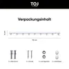 TOJ Living Wandgarderobe Weiß 70 cm – Edelstahl Produktbild-Vorschau 4