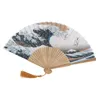 Elégant éventail pliant rétro d'inspiration japonaise en Voir les images du produit 2
