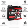Langzeit Gel Motorradbatterie YTX20L-BS 20Ah 12V Produktbild-Vorschau 2
