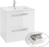 Waschtischunterschrank mit Metallgriffen in chrom, 60 cm Produktbild-Vorschau 2