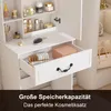 Minimalistische make-up tafel set, wit, met dimbare Productafbeelding-voorbeeld 9