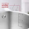 Close-up of a stainless steel pot with water splashing in the background and marketing text. Náhled obrázku produktu