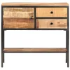 vidaXL Sideboard 85x30x80 cm Raues Mangoholz Produktbild-Vorschau 2