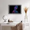Gerahmtes Poster - Schwarzer Rahmen - Frau Ultraviolett Produktbild-Vorschau 6