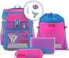 A collage of a school backpack set with matching accessories. Náhľad obrázku produktu