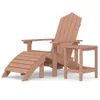 vidaXL Adirondack-Gartenstuhl mit Hocker & Tisch HDPE Braun Produktbild-Vorschau 1