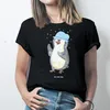 Mr. & Mrs. Panda Größe L T-Shirt Pinguin Duschen - Schwarz Produktbild-Vorschau 3