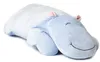 Uni-Toys - Kissen Plüsch-Nilpferd (hellblau), ultraweich - Produktbild-Vorschau 2