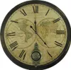 Wanduhr mit Pendel alte Weltkarte 60 cm Produktbild-Vorschau 1