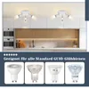 ZMH Deckenstrahler LED GU10 Rund 3 Flammig Mattweiß 350° Produktbild-Vorschau 2