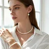 Perlen Schmuck Set Damen, Elegante Perlenkette Armband & Produktbild-Vorschau 4