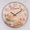 Wanduhr Holz 30x30cm Rund Holzuhr Uhr Holzbild Espresso Produktbild-Vorschau 2