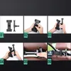 A collage of six images showing the steps to install a car headrest mount for a smartphone or tablet. Náhled obrázku produktu