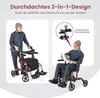 COSTWAY 2in1 Rollstuhl & Rollator klappbar & leicht mit Produktbild-Vorschau 4