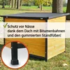 zooprinz Hundehütte Carlo Bitumen Klappdach Holzfüße mit Produktbild-Vorschau 7