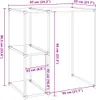 vidaXL Police na pračku šedá 87x55x90,5 cm Žehlička Náhled obrázku produktu 7