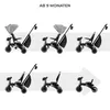 A collage of images showing different configurations of a children's tricycle. Voir les images du produit