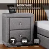 Homestyle4u Nachttisch 47x54x29 Schlafzimmer Nachtschrank Produktbild-Vorschau 16