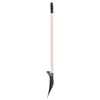 A snow shovel with a wooden handle and a black metal scoop. Produktbild-Vorschau