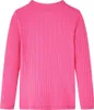 Kinder-Langarmshirt Rippstrick Knallrosa 116 Produktbild-Vorschau 2