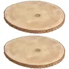 2x Baumscheibe Zum Basteln Rund mit Rinde Ø 35 cm Paulownia Produktbild-Vorschau 1