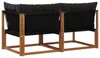 vidaXL Outdoor Mittel- und Ecksofa mit Kissen 7 Stück Natur Produktbild-Vorschau 7
