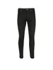 A pair of black G-Star RAW men's slim fit jeans shown from the front.