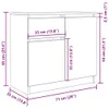 vidaXL Príborník so zásuvkou Artisan dub 71x35x65 cm Náhľad obrázku produktu 8