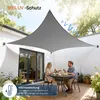 WOLTU Sonnensegel Rechteck 4x5m Grau wasserabweisend Produktbild-Vorschau 7
