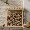 vidaXL Étagère à bois de cheminée 108x64,5x109 cm Pin Voir les images du produit 3