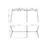 Diagrams showing the dimensions of a swing set. Produktbild-Vorschau