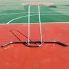 A metal court sweeper is placed on a red and green sports court. Podgląd zdjęcia produktu