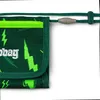 A close-up of a green wallet with a lightning bolt pattern and a lanyard attached. Anteprima dell’immagine prodotto
