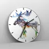 Wanduhr - Rund - Glasuhr - Moose Berge Winter illustration Produktbild-Vorschau 4