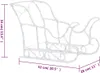 A size chart showing the dimensions of a white Christmas sleigh decoration. Podgląd zdjęcia produktu