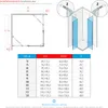 i-flair Eck-Duschkabine 95x95x190 cm aus durchsichtigem 6 Produktbild-Vorschau 3