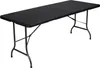 Perel klaptafel 180x75 cm, met een rotanlook, zwart. Productafbeelding-voorbeeld 9