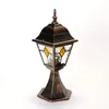 A single outdoor lamp with stained glass panels, presented against a white background. Produktbild-Vorschau