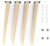 4x sossai Holzfüße rund - schräge Ausführung 45cm Buche Produktbild-Vorschau 1