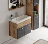 Mobile da bagno Montreal 60cm Rovere Castagno Grigio - Anteprima dell’immagine prodotto 4