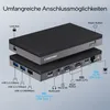 A diagram showing the ports and features of a mini PC. Produktbild-Vorschau