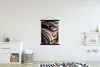 MuchoWow® Textilposter Marmoroptik - Schwarz - Gold - Weiß Produktbild-Vorschau 2