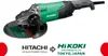 A HiKOKI angle grinder is shown, with branding indicating a transition from Hitachi Power Tools to HiKOKI. Produktbild-Vorschau