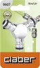 claber® Drei-Wege-Verbinder aus verchromtem Messing Produktbild-Vorschau 1