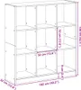 vidaXL Regál na knihy Hnědý dubový vzhled 102x32x108 cm Náhled obrázku produktu 7