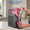 A person is using a slush ice maker to dispense pink slush into a glass. Produktbild-Vorschau