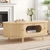 Merax Couchtisch mit 1 Schublade und Rolltür, Sofatisch Produktbild-Vorschau 7